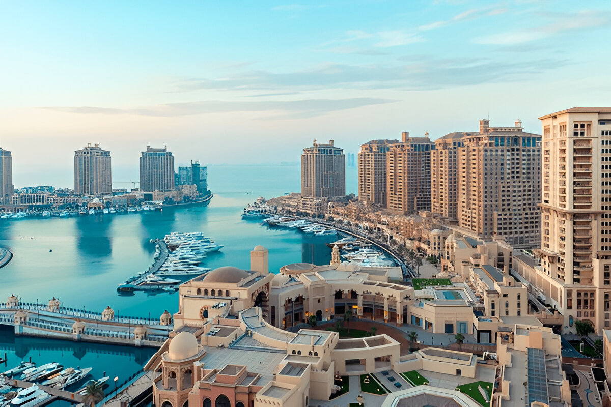 Doha Marina skyline Qatar city tour