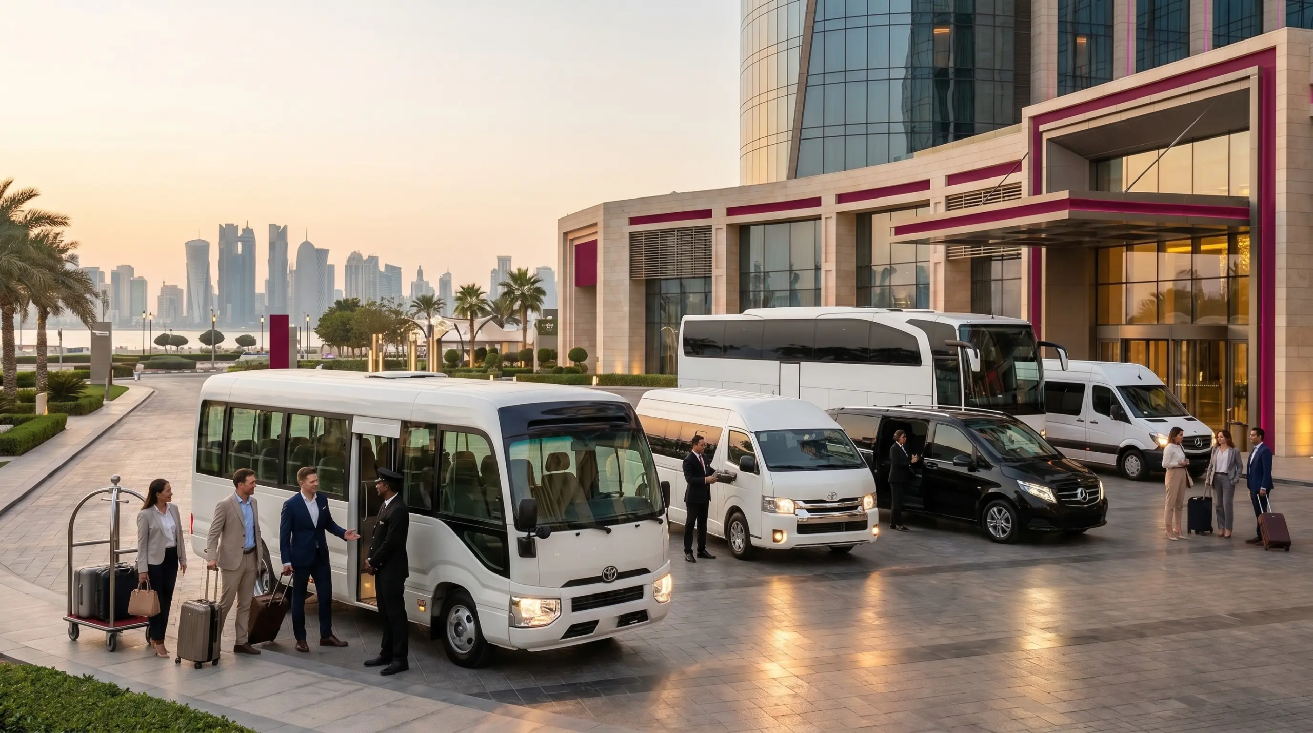 Group transportation and bus transfer service in Qatar