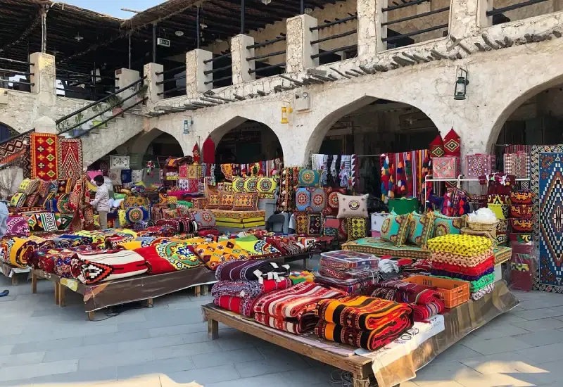 Souq Waqif traditional market and cultural attraction in Doha Qatar