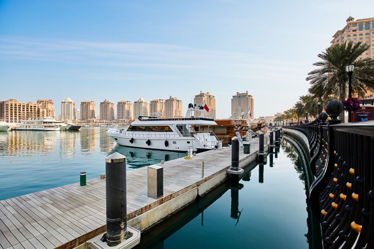 The Pearl Qatar marina luxury island attraction in Doha