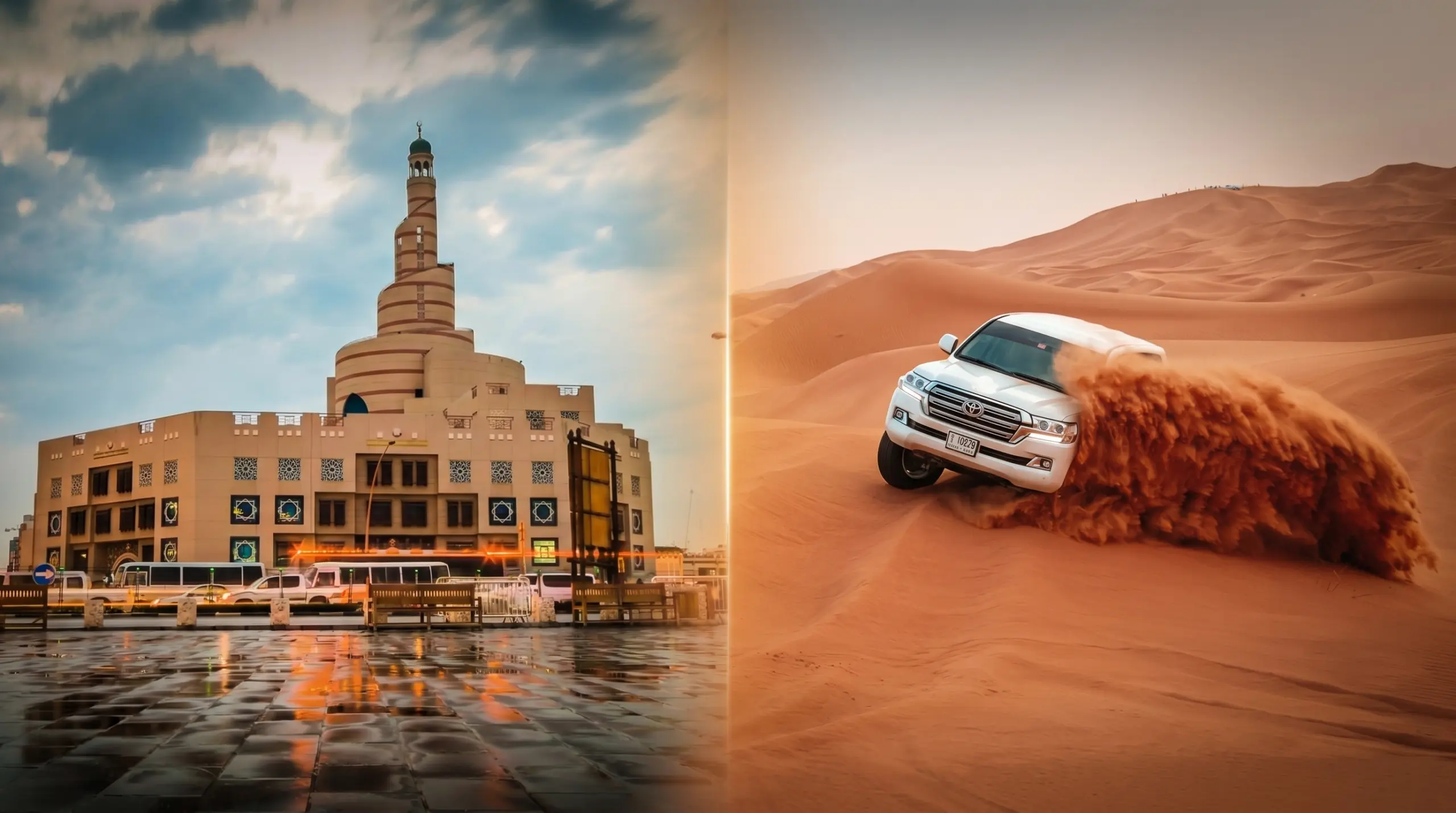 Doha city tour and Qatar desert safari combo experience