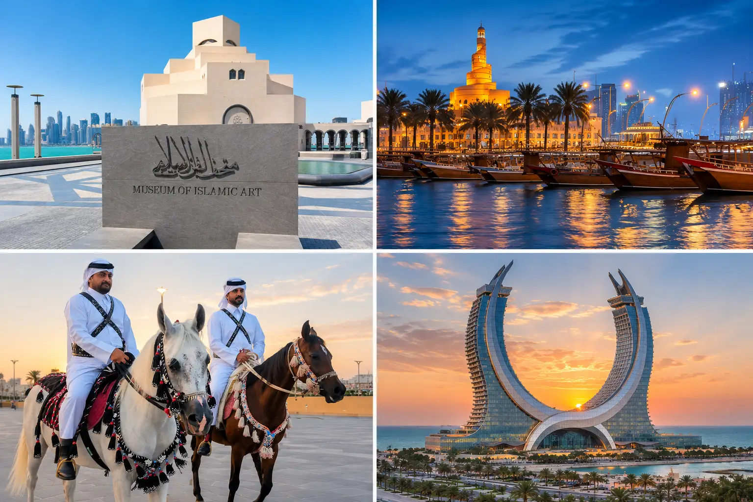 Doha highlights including the waterfront, Souq Waqif and city landmarks