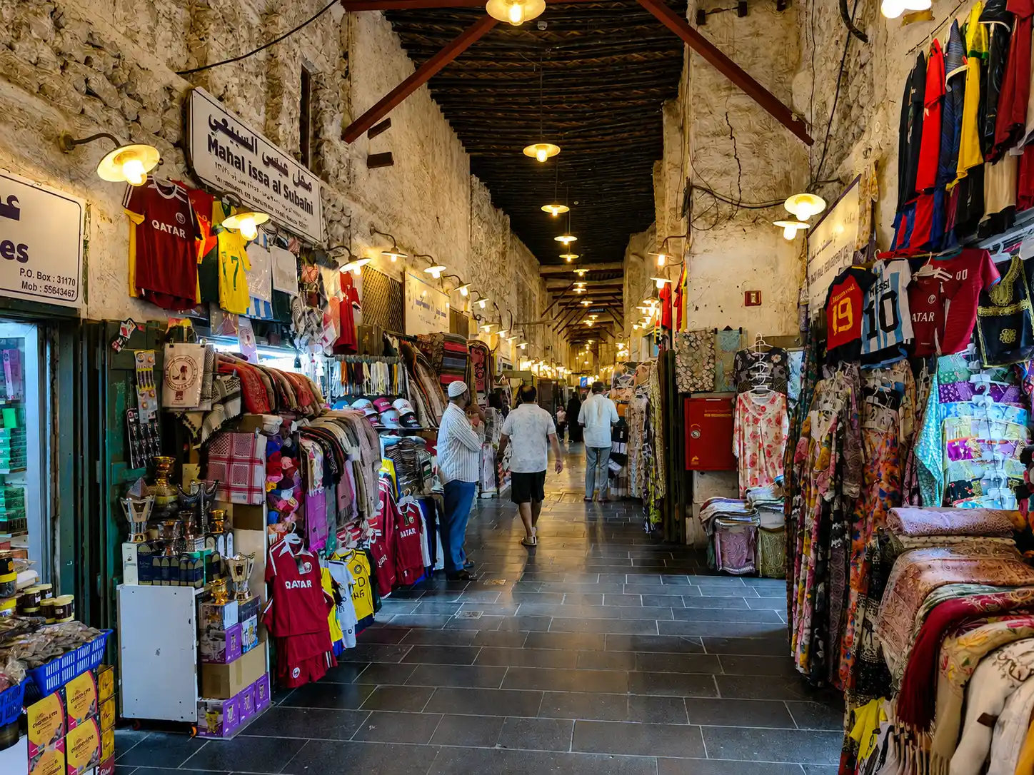 Traditional market streets at Souq Waqif in Doha