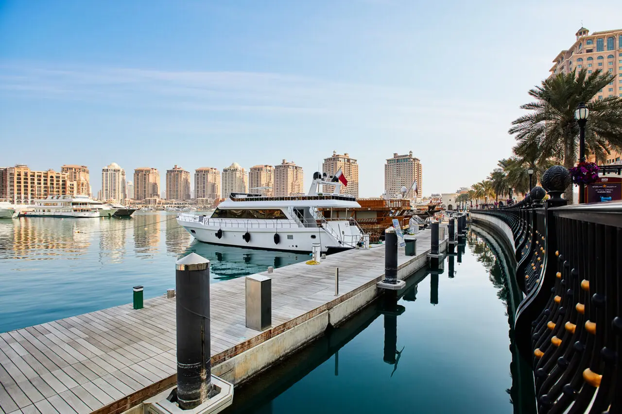 The Pearl-Qatar marina and waterfront in Doha