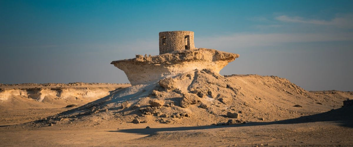 Zekreet desert landscape in western Qatar